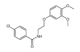 4-chloro-N-[2-(3,4-dimethoxyphenoxy)ethyl]benzamide结构式