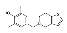 4-(6,7-dihydro-4H-thieno[3,2-c]pyridin-5-ylmethyl)-2,6-dimethyl-phenol结构式