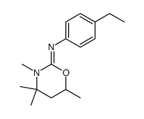 (4-ethyl-phenyl)-(3,4,4,6-tetramethyl-[1,3]oxazinan-2-ylidene)-amine Structure