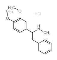 1-(3,4-dimethoxyphenyl)-N-methyl-2-phenyl-ethanamine hydrochloride结构式