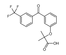 2-methyl-2-[3-[3-(trifluoromethyl)benzoyl]phenoxy]propanoic acid Structure