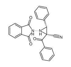 2-benzoyl-3c-phenyl-1-phthalimido-aziridine-2r-carbonitrile结构式