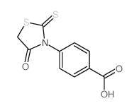 Benzoic acid,4-(4-oxo-2-thioxo-3-thiazolidinyl)- Structure