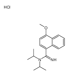 (4-methoxynaphthalene-1-carboximidoyl)-di(propan-2-yl)azanium,chloride Structure