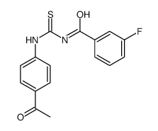 N-[(4-acetylphenyl)carbamothioyl]-3-fluorobenzamide结构式