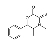 4,5-dimethyl-6-phenyl-3-sulfanylidenemorpholin-2-one结构式