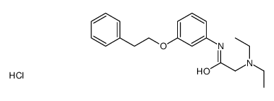 diethyl-[2-oxo-2-[3-(2-phenylethoxy)anilino]ethyl]azanium,chloride Structure