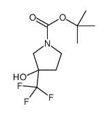 tert-butyl 3-hydroxy-3-(trifluoromethyl)pyrrolidine-1-carboxylate Structure