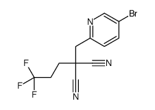 2-[(5-bromopyridin-2-yl)methyl]-2-(3,3,3-trifluoropropyl)propanedinitrile Structure