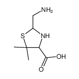2-(aminomethyl)-5,5-dimethyl-1,3-thiazolidine-4-carboxylic acid结构式