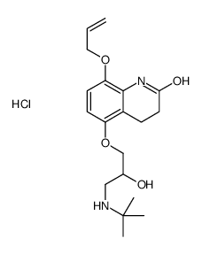 5-[3-(tert-butylamino)-2-hydroxypropoxy]-8-prop-2-enoxy-3,4-dihydro-1H-quinolin-2-one,hydrochloride Structure