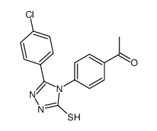 1-[4-[3-(4-chlorophenyl)-5-sulfanylidene-1H-1,2,4-triazol-4-yl]phenyl]ethanone Structure