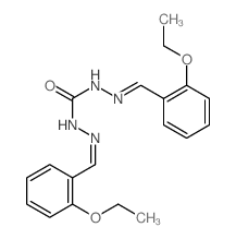 1,3-bis[(2-ethoxyphenyl)methylideneamino]urea Structure