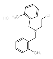 2-chloroethyl-bis[(2-methylphenyl)methyl]azanium chloride结构式