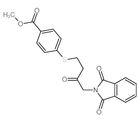methyl 4-[4-(1,3-dioxoisoindol-2-yl)-3-oxo-butyl]sulfanylbenzoate结构式