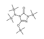 1-bis(trimethylsilylamino)-2-trimethylsiloxy-4-trimethylsilyl-1,3,4-triaza-2-cyclopenten-5-one Structure