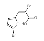 (E)-2-bromo-3-(5-bromo-2-furyl)prop-2-enoic acid Structure