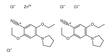 2,5-diethoxy-4-pyrrolidin-1-yl-benzenediazonium, tetrachlorozinc结构式