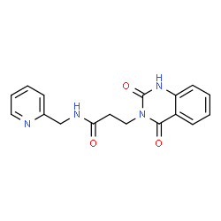 3-(2,4-dioxo-1,4-dihydroquinazolin-3(2H)-yl)-N-(pyridin-2-ylmethyl)propanamide结构式