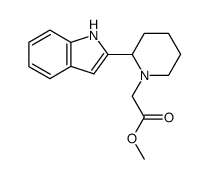 methyl 2-(2-(1H-indol-2-yl)piperidin-1-yl)acetate结构式