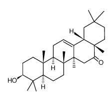 3β-Hydroxy-5α-olean-12-en-16-one Structure