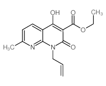 ETHYL 1-ALLYL-4-HYDROXY-7-METHYL-2-OXO-1,2-DIHYDRO-1,8-NAPHTHYRIDINE-3-CARBOXYLATE structure