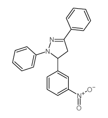 5-(3-nitrophenyl)-1,3-diphenyl-4,5-dihydropyrazole结构式