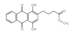 methyl 4-(1,4-dihydroxy-9,10-dioxo-anthracen-2-yl)butanoate结构式