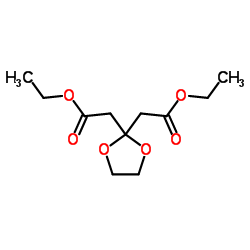 Diethyl 2,2'-(1,3-dioxolane-2,2-diyl)diacetate Structure