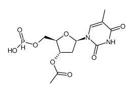 3'-O-acetylthymidine-5'-O-H-phosphonate Structure