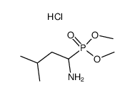 (1-amino-3-methyl-butyl)-phosphonic acid dimethyl ester, hydrochloride Structure
