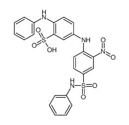 5-[2-nitro-4-[anilinosulphonyl]anilino]-2-anilinobenzenesulphonic acid结构式
