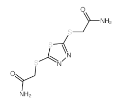 2, 5-Bis[(carbamoyl)methylthio]-1,3,4-thiadiazole结构式