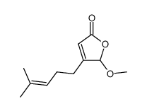 5-methoxy-4-(4-methylpent-3-en-1-yl)furan-2(5H)-one Structure