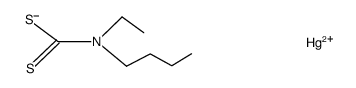 monomercury(II) mono(butyl(ethyl)carbamodithioate)结构式