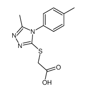 2-((5-methyl-4-(p-tolyl)-4H-1,2,4-triazol-3-yl)thio)acetic acid Structure
