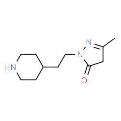 2-Pyrazolin-5-one,3-methyl-1-[2-(4-piperidyl)ethyl]-(8CI) structure
