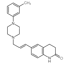 2(1H)-Quinolinone, 3,4-dihydro-6-(3-(4-(3-methylphenyl)-1-piperazinyl)-1-propenyl)- Structure
