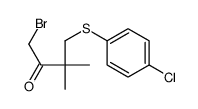 1-bromo-4-(4-chlorophenyl)sulfanyl-3,3-dimethylbutan-2-one Structure
