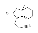 2H-Indol-2-one,1-(3-butynyl)-1,3,3a,4,5,6-hexahydro-3a-methyl-(9CI) structure