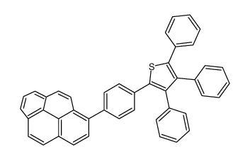 2,3,4-triphenyl-5-(4-pyren-1-ylphenyl)thiophene结构式