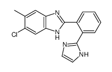 5-chloro-2-[2-(1H-imidazol-2-yl)phenyl]-6-methyl-1H-benzimidazole结构式