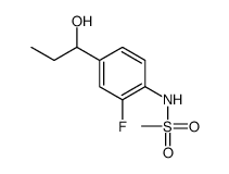 N-[2-fluoro-4-(1-hydroxypropyl)phenyl]methanesulfonamide结构式