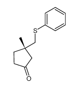 Cyclopentanone, 3-methyl-3-[(phenylthio)methyl]-, (3S)- (9CI)结构式
