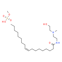 N-[2-[(2-hydroxyethyl)methylamino]ethyl]oleamide methyl sulphate Structure