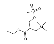 ethyl 2-(((methylsulfonyl)oxy)methyl)-3-(trimethylsilyl)propionate Structure