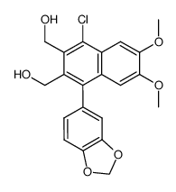 6,7-dimethoxy-1-chloro-4-(3,4-methylenedioxyphenyl)naphthalene-2,3-diyldimethanol结构式