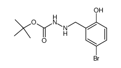 N'-(5-bromo-2-hydroxy-benzyl)-hydrazinecarboxylic acid tert-butyl ester Structure