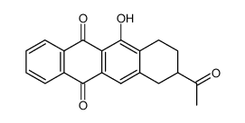 9-acetyl-6-hydroxy-7,8,9,10-tetrahydro-5,12-naphthacenedione Structure