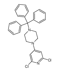 1-(2,6-dichloro-4-pyridyl)-4-tritylpiperazine Structure